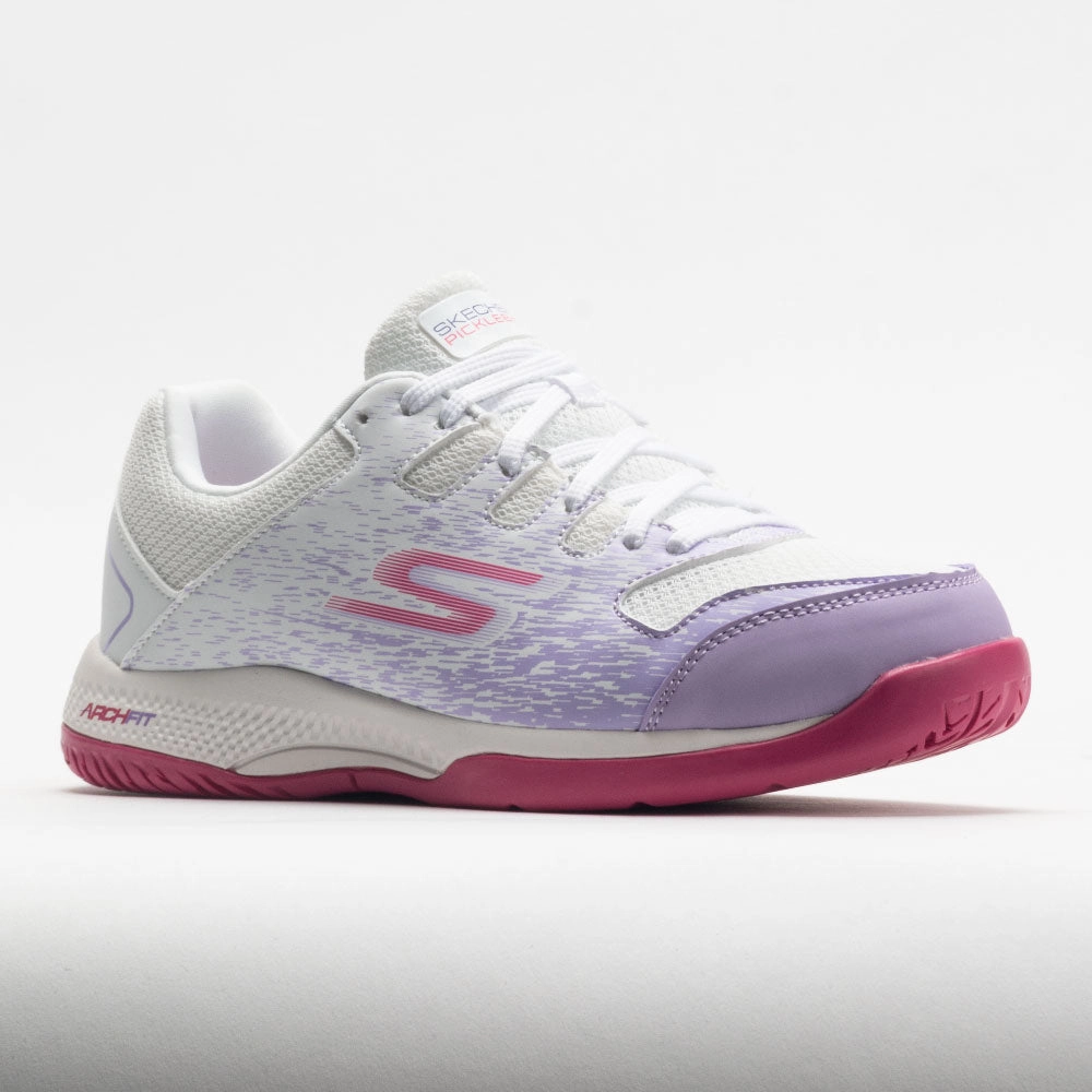 Skechers Viper Court Women's  White/Lavender Stable base bounce - providing shoes