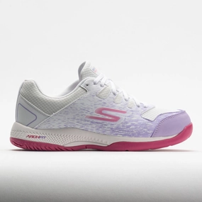 professional athlete use Foot - care Skechers Viper Court Women's  White/Lavender