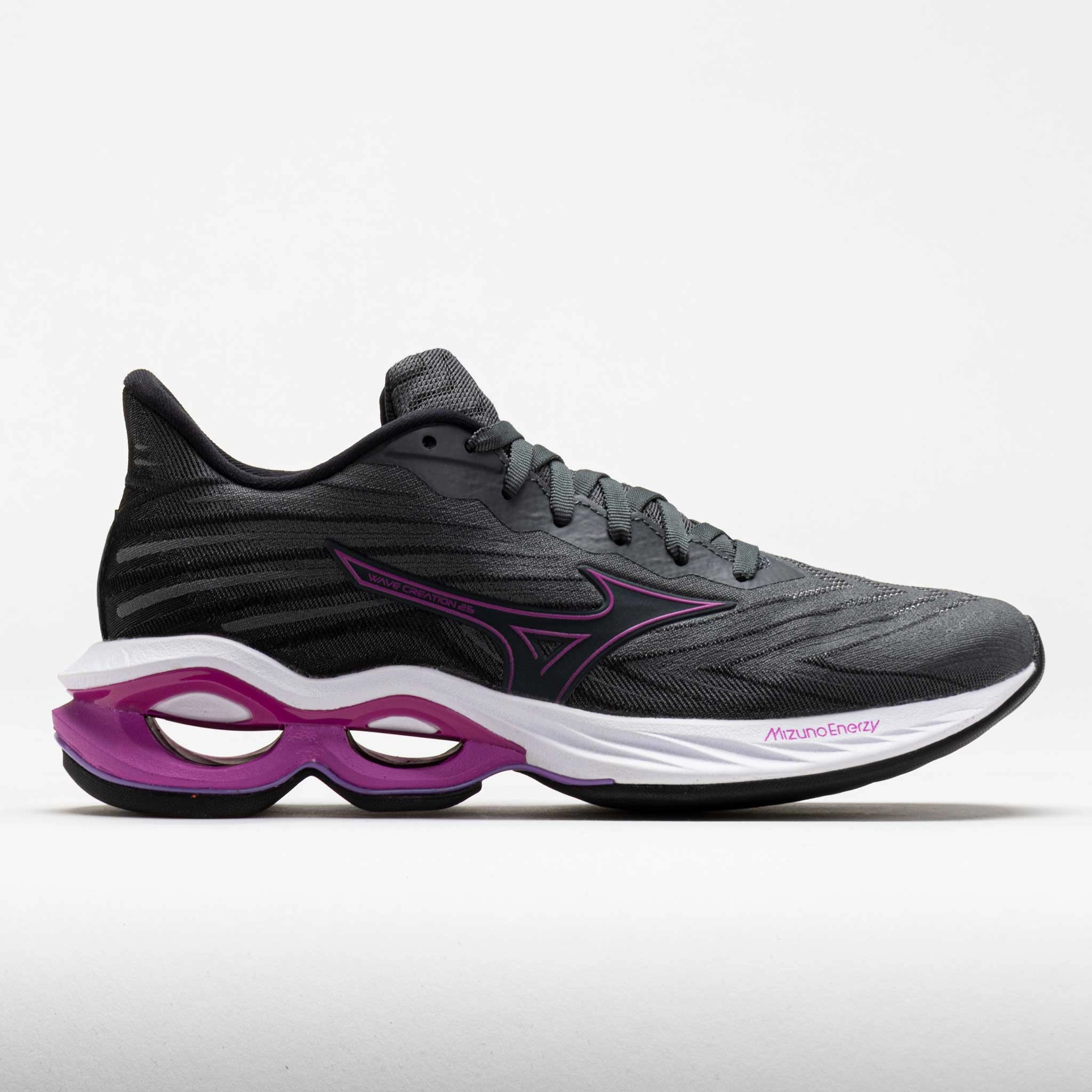 Mizuno Wave Creation 25 Women's  Iron Gate/Rosebud running for a way to stay free
