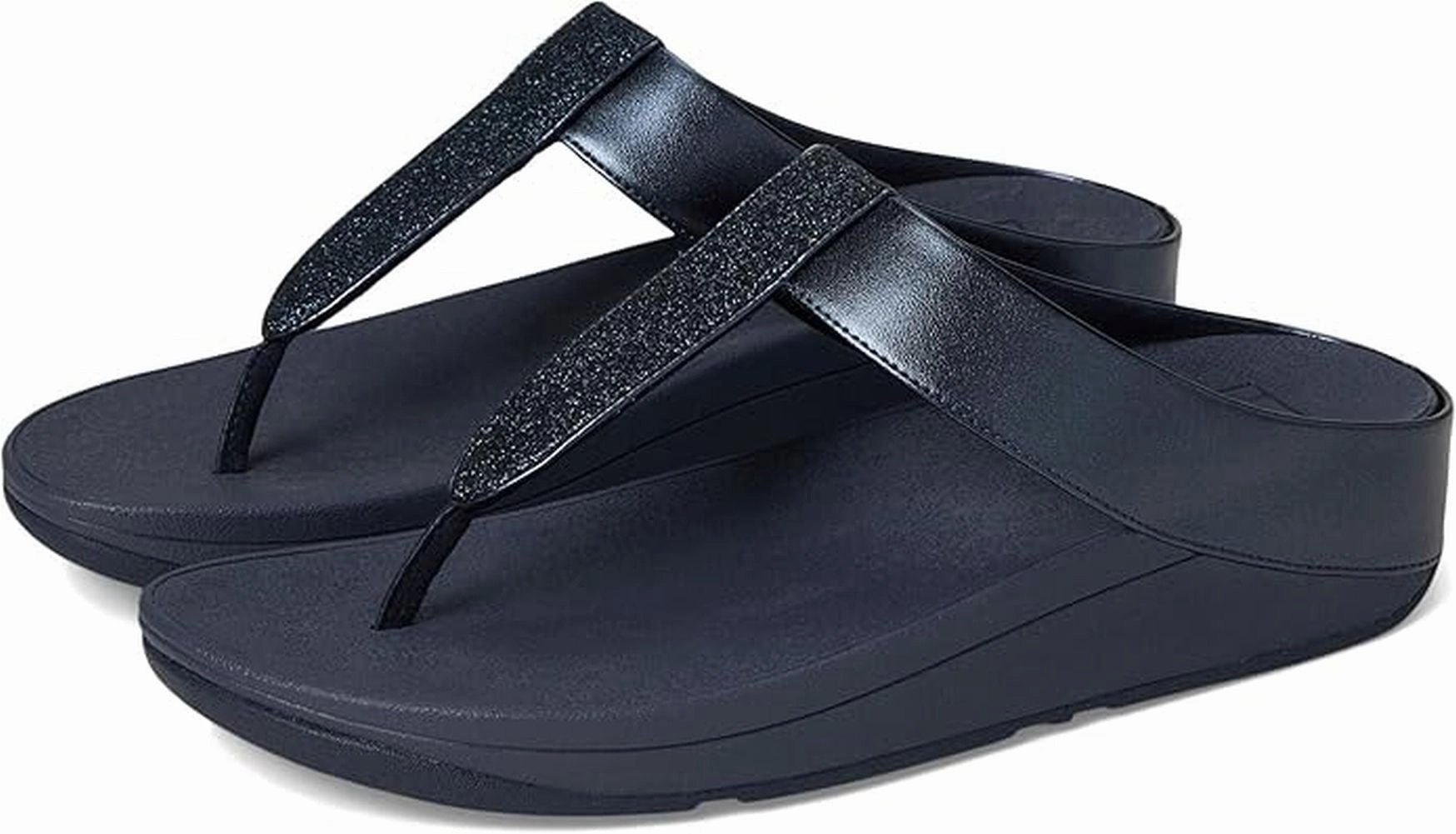 Breathable Sole FitFlop Women's Fino Glitterdust Metallic Toe-Post Sandals