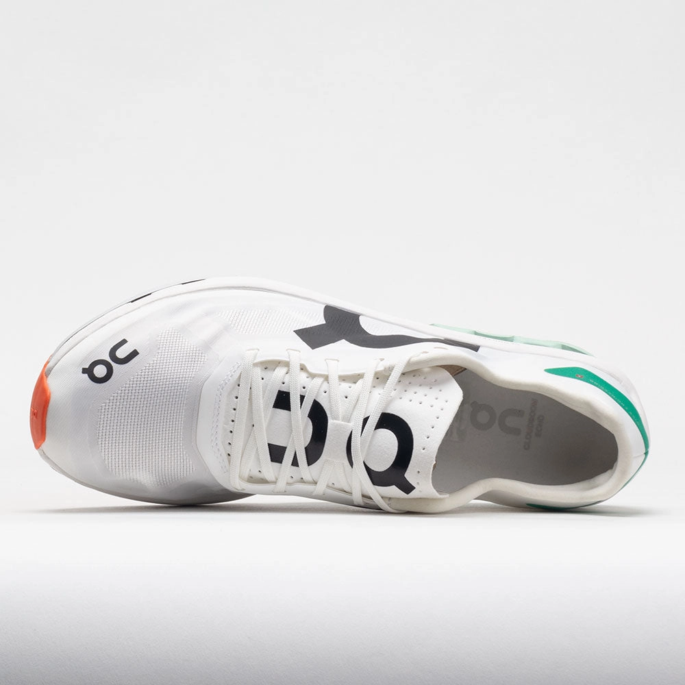 On Cloudboom Echo Women's  White/Mint anti - blister shoe attribute running in a subway station area shoes