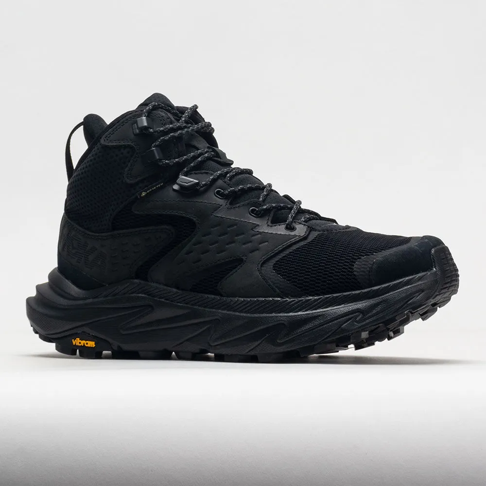 HOKA Anacapa 2 Mid GTX Men's  Black/Black running in the rain shoes Torsion control