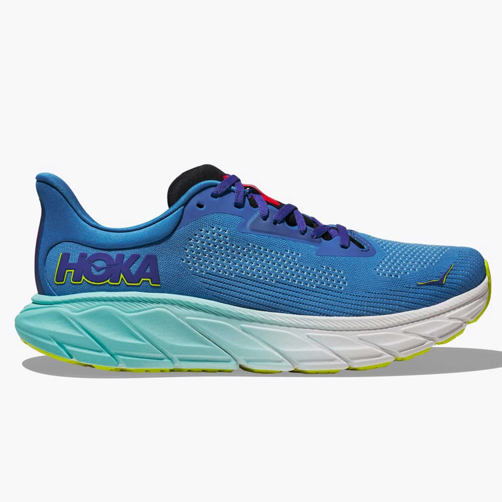 running shoes with traction pattern HOKA Arahi 7 Men's  Virtual Blue/Cerise