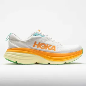 HOKA Bondi 8 Men's  Blanc de Blanc/Solar Flare field shoes noiseless shoes