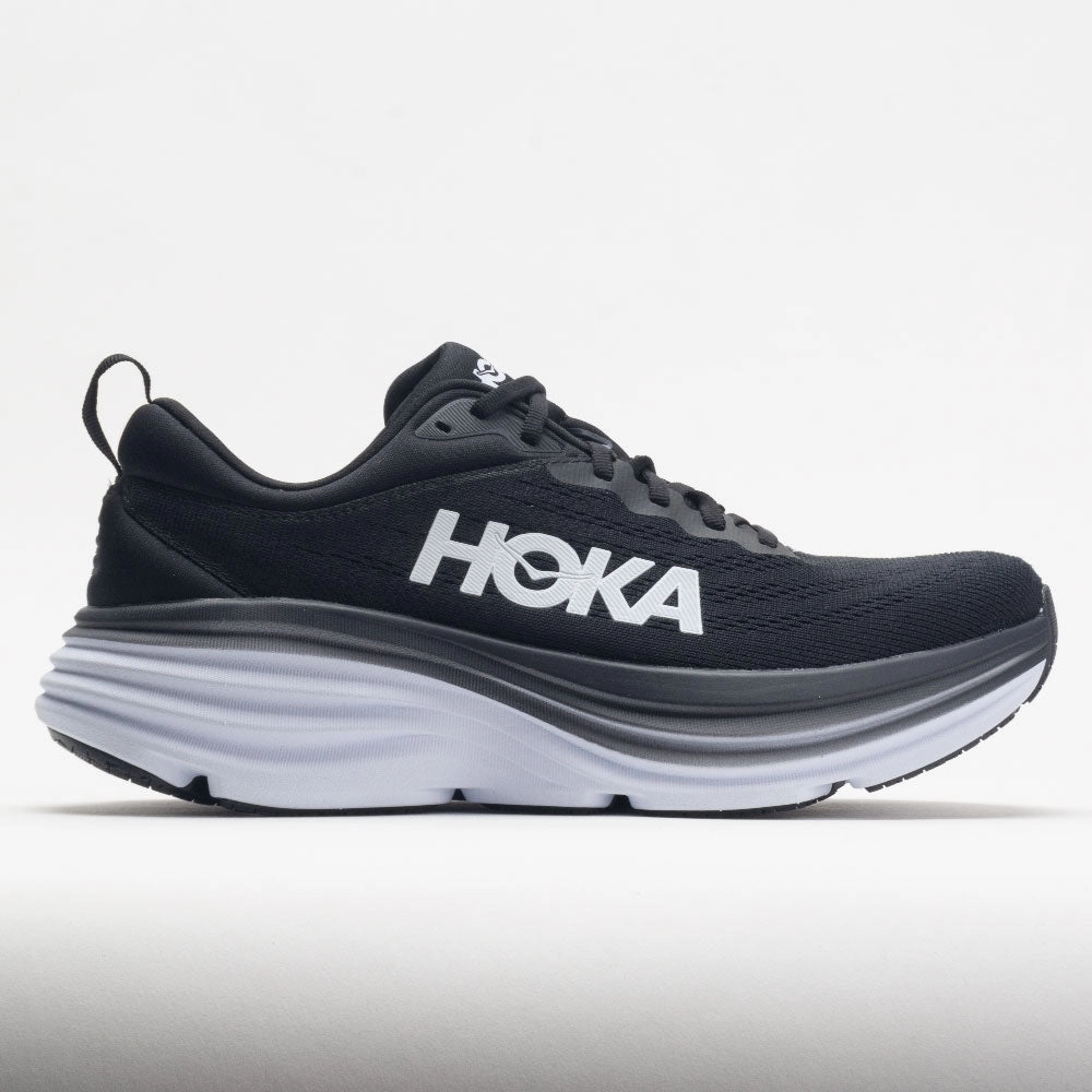 HOKA Bondi 8 Men's  Black/White Single - layer