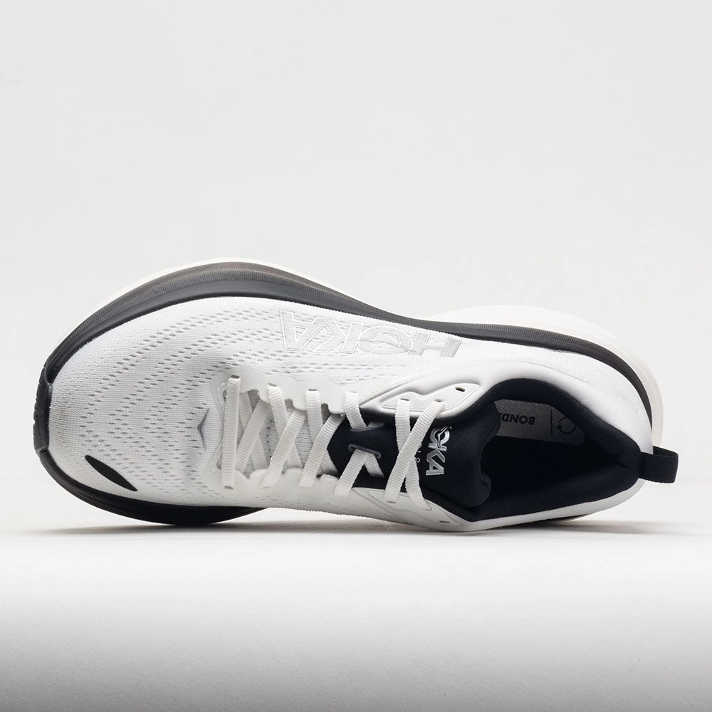 HOKA Bondi 8 Men's  White/Black shock - absorbing running shoes