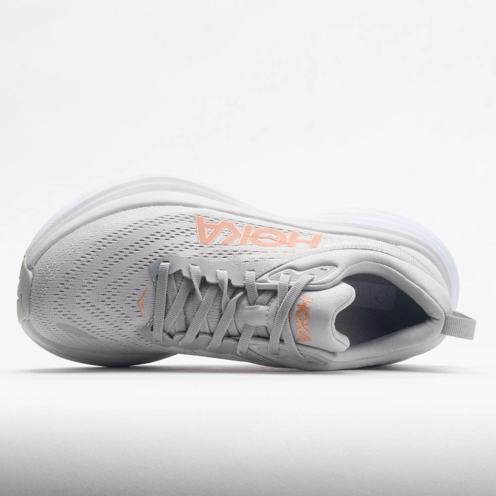 HOKA Bondi 8 Women's  Harbor Mist/Lunar Rock dancing shoes Comfort Padding Around Ankle