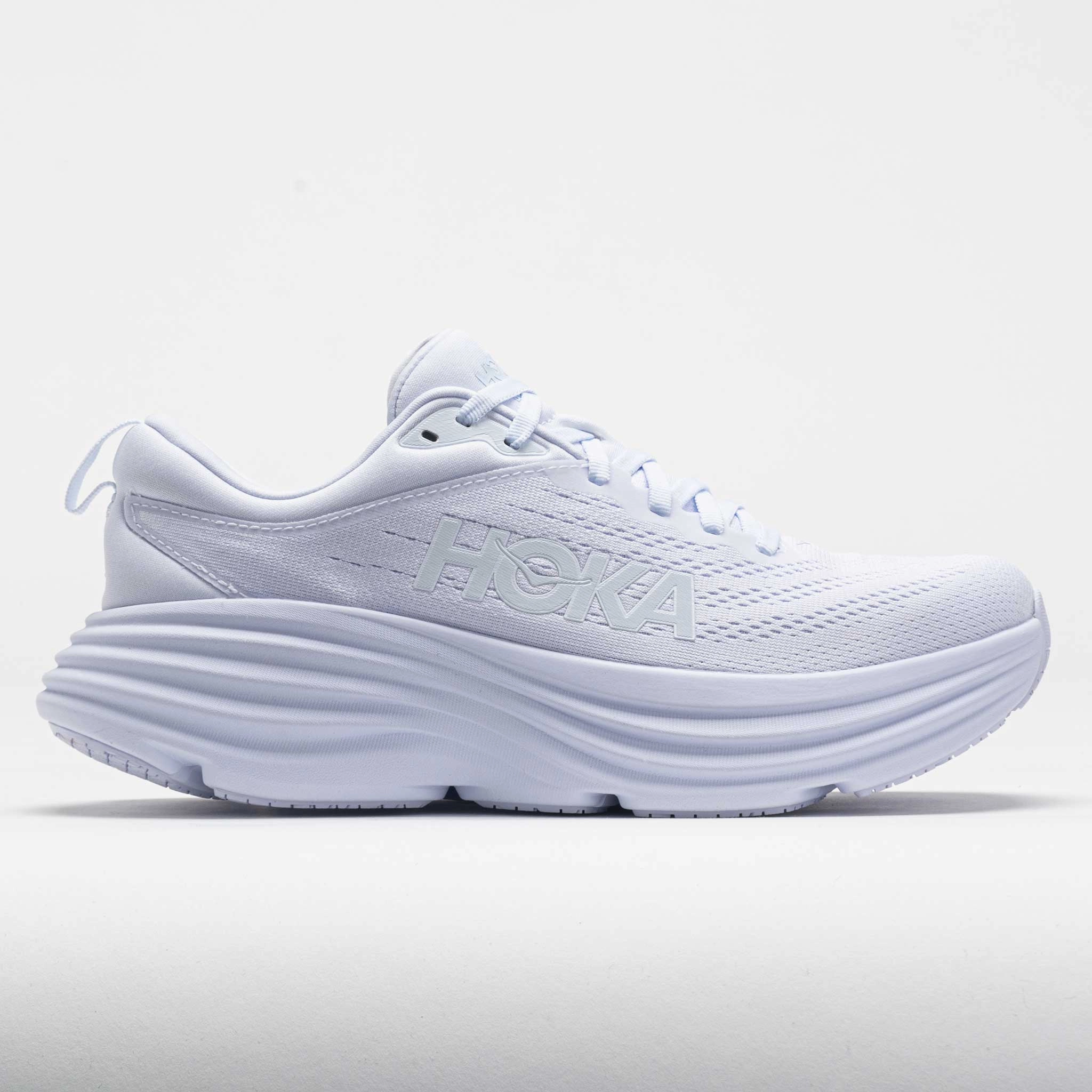 HOKA Bondi 8 Women's  White/White warm - up runs