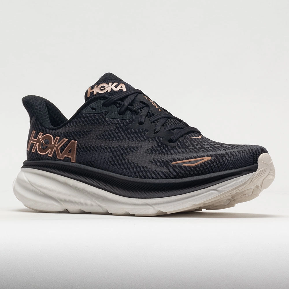 Seasonal Use Comfortable Base HOKA Clifton 9 Women's  Black/Rose Gold