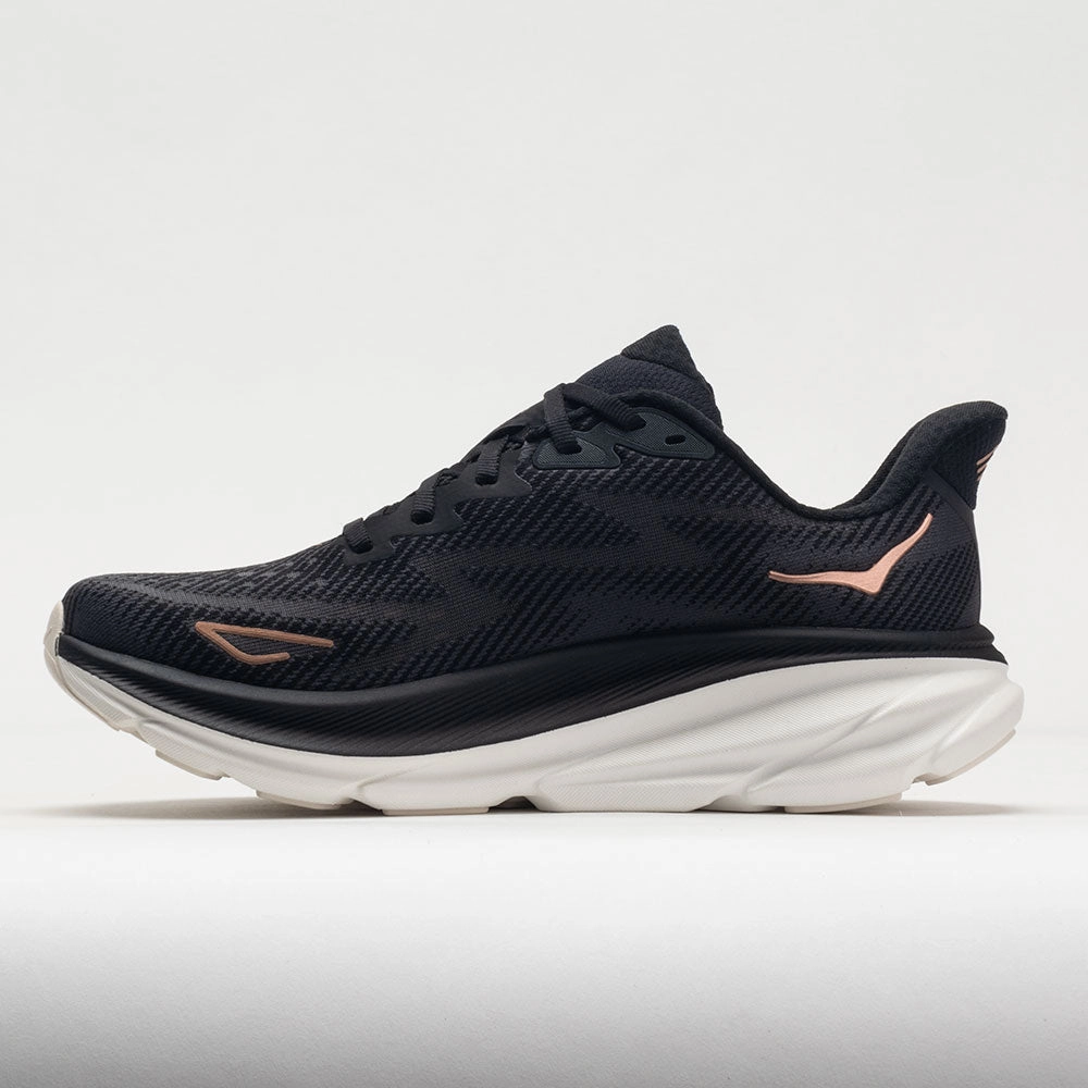 running for a change of scenery asphalt - running shoes HOKA Clifton 9 Women's  Black/Rose Gold
