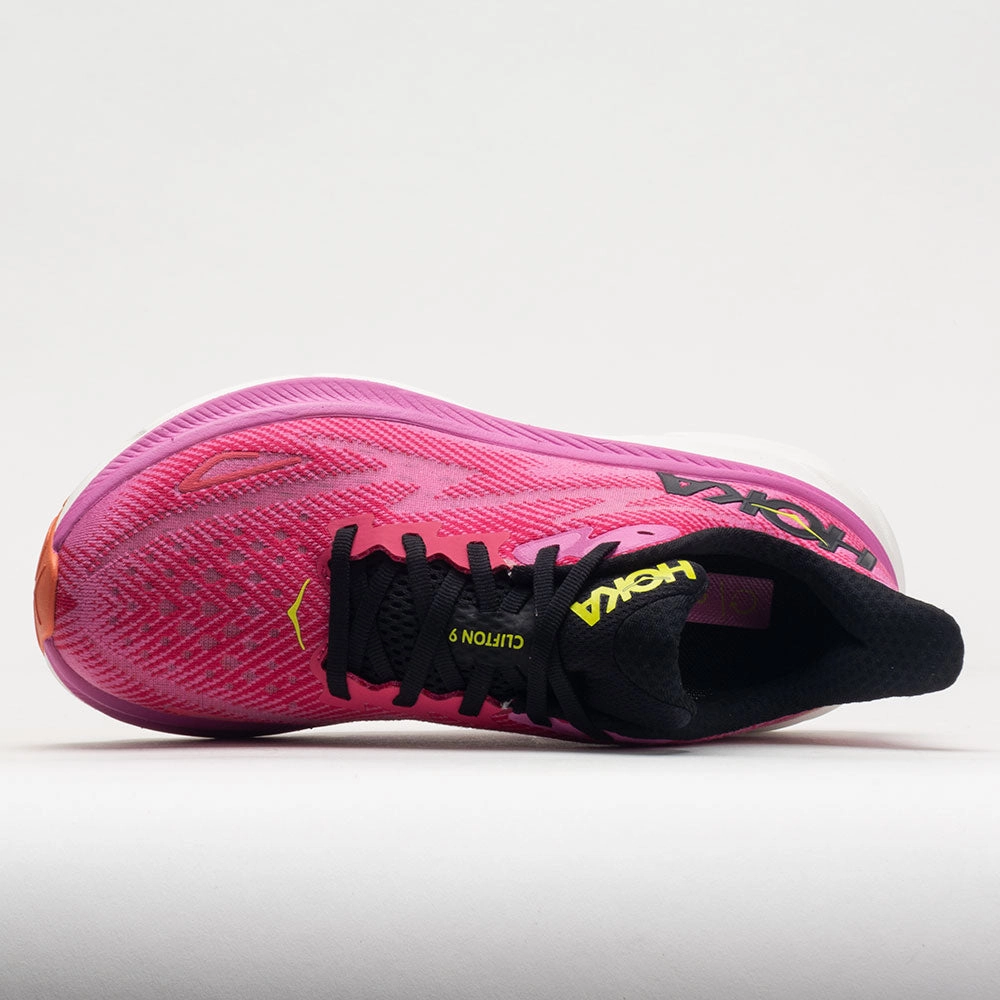 HOKA Clifton 9 Women's  Raspberry/Strawberry terrain - specific shoes