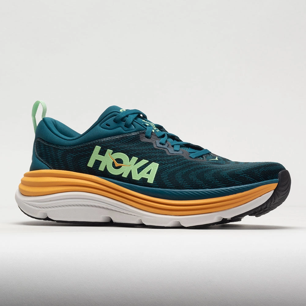 Amateur athlete HOKA Gaviota 5 Men's  Deep Lagoon/Sherbet