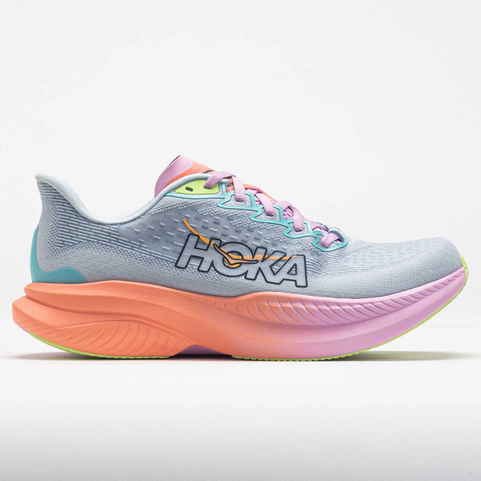 HOKA Mach 6 Women's  Illusion/Dusk elastic - band running shoes