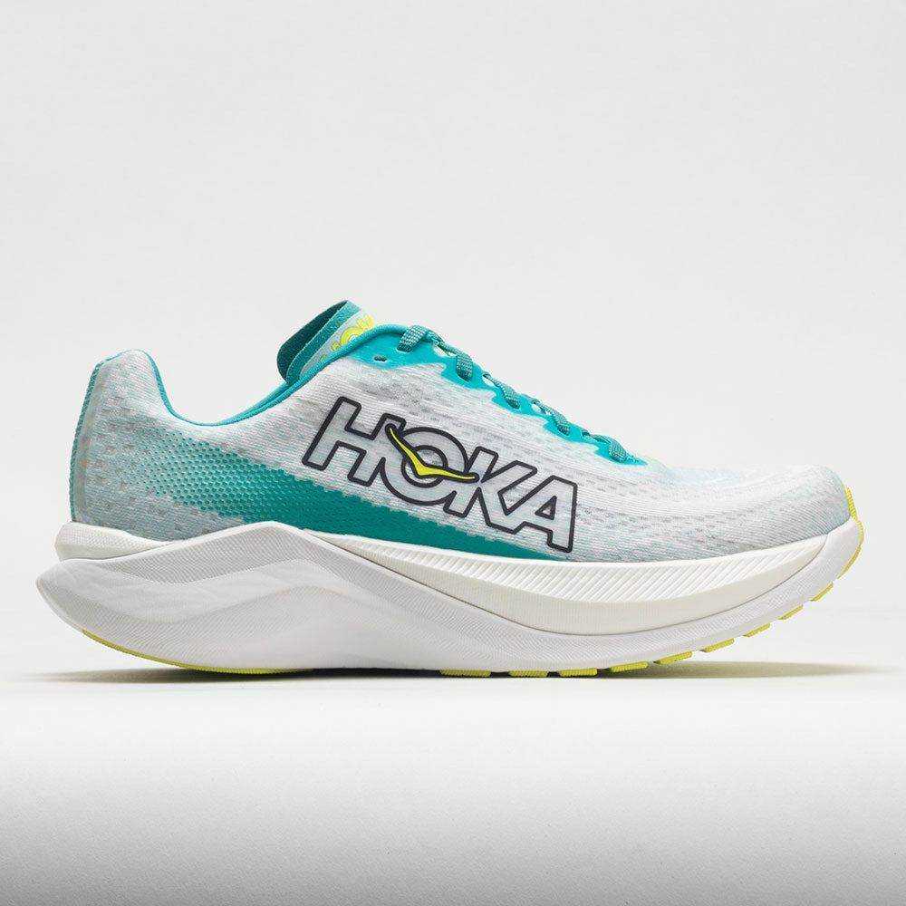 HOKA Mach X Women's  White/Blue Glass Soft Sole high - jump shoes