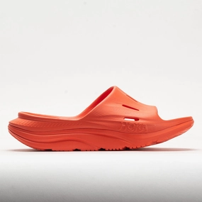 padded - collar - comfortableness shoes HOKA Ora Recovery Slide 3 Unisex  Vibrant Orange