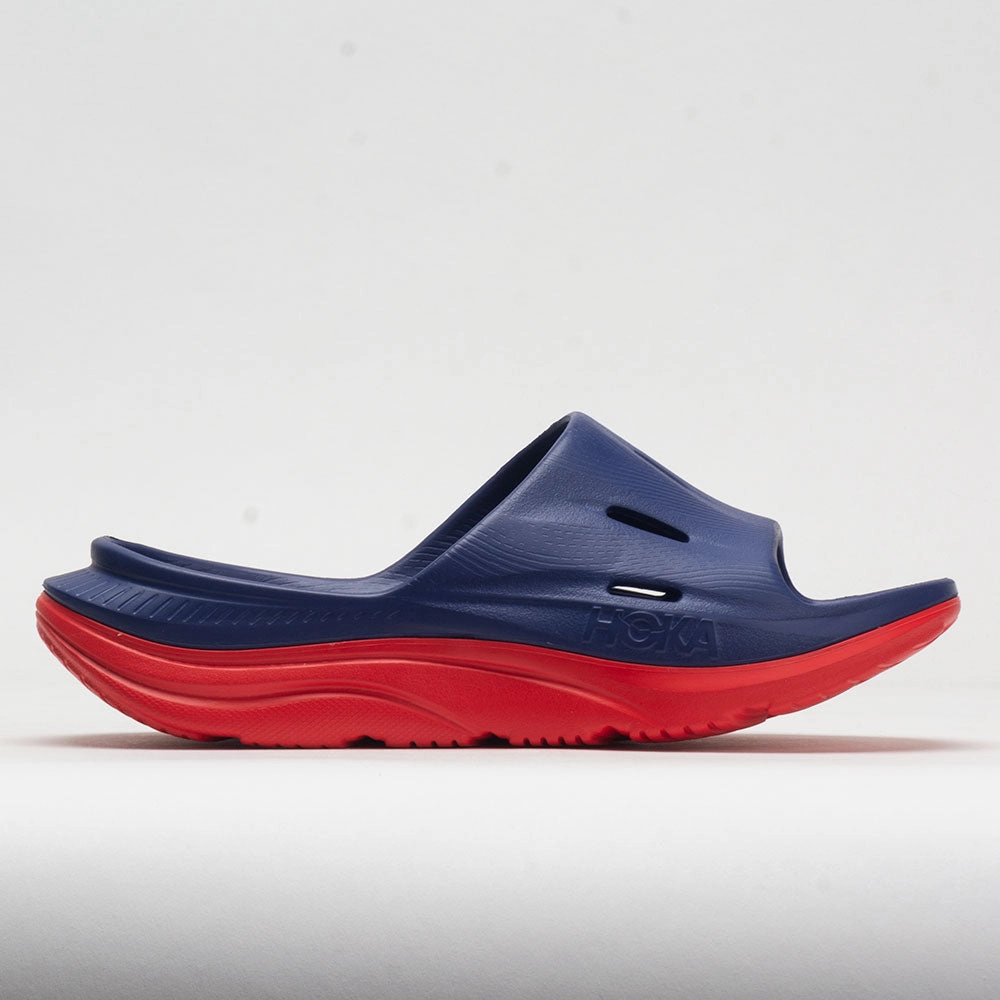 Child - friendly Agility Performance HOKA Ora Slide 3 Unisex  Bellwether Blue/Red Alert