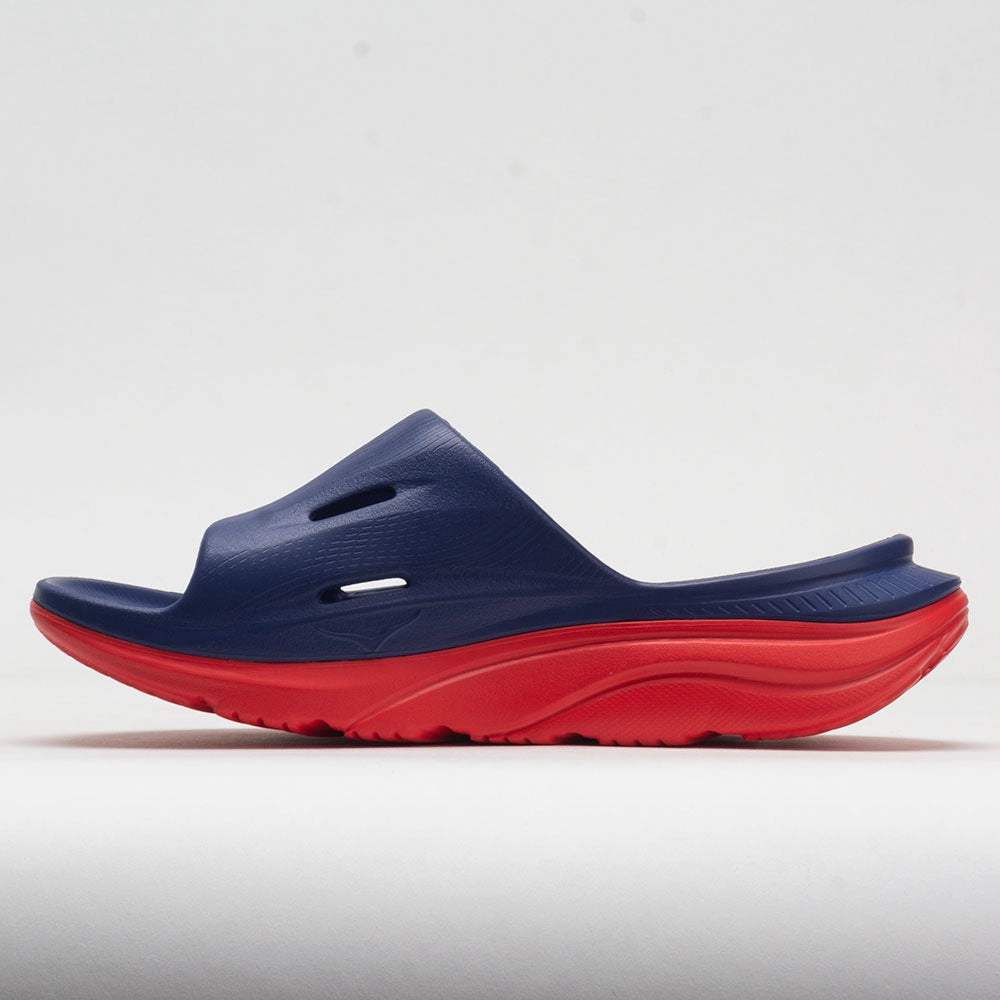 HOKA Ora Slide 3 Unisex  Bellwether Blue/Red Alert low - altitude running shoes