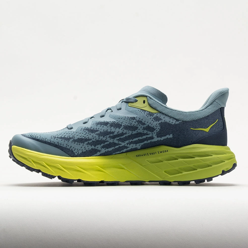HOKA Speedgoat 5 Men's  Stone Blue/Dark Citron exclusivity - brand shoes
