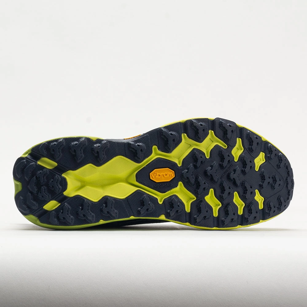 running in a suspension bridge area shoes Comfort Padding Around Ankle HOKA Speedgoat 5 Men's  Stone Blue/Dark Citron