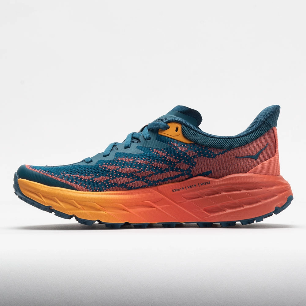 HOKA Speedgoat 5 Women's  Blue Coral/Camellia abrasion - resistant shoes Track and field supply