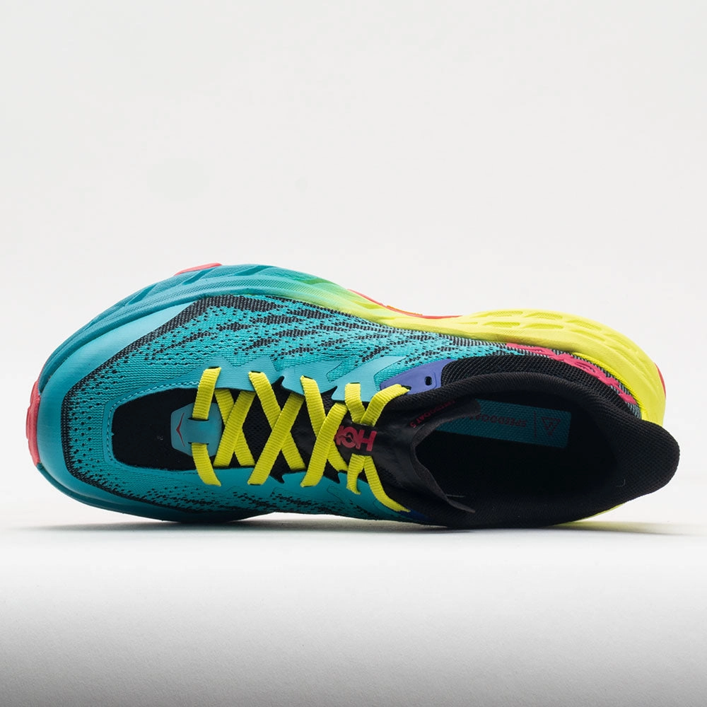 jungle shoes striped running option HOKA Speedgoat 5 Women's  Scuba Blue/Black