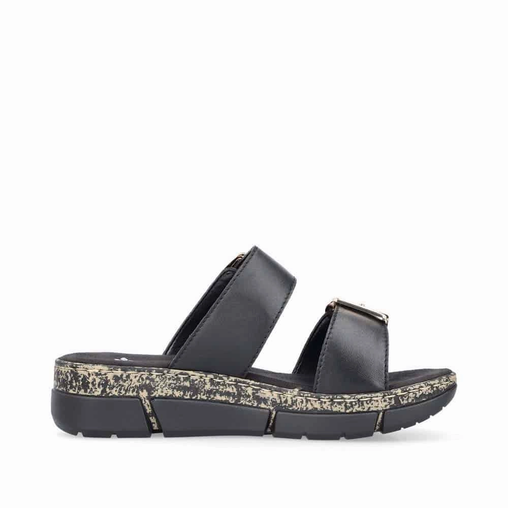 V2372-00 Black Velcro Stiletto Heel Spring Ready