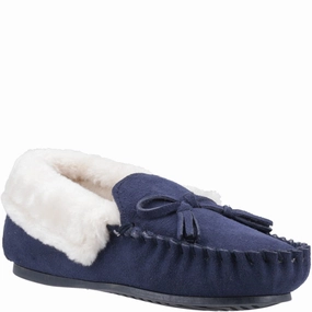 Hush Puppies Agnes Fur Slipper Stream Jog