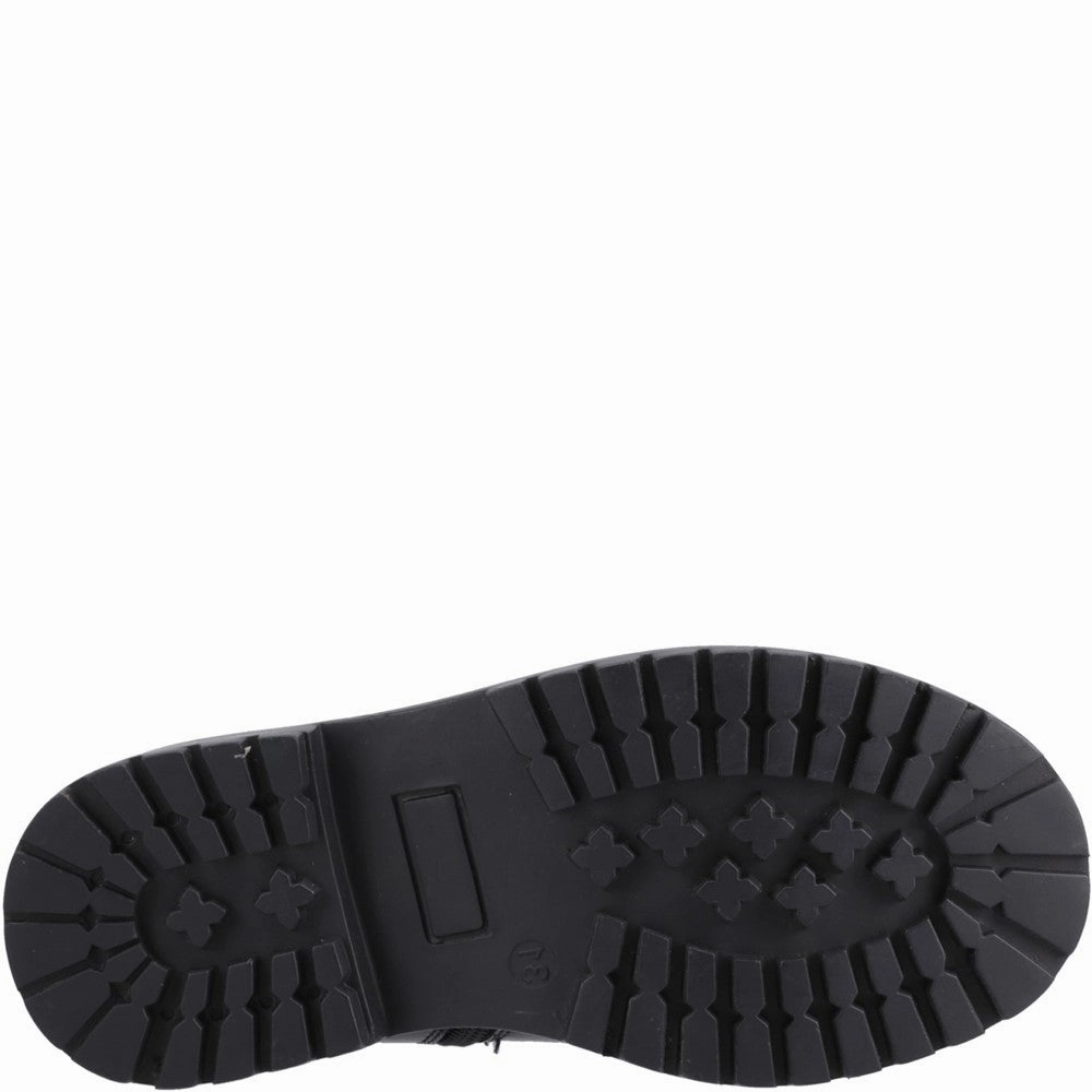 Turn Step Wear-Ready Shoes Hush Puppies Ariella Chelsea Patent Junior School Shoes