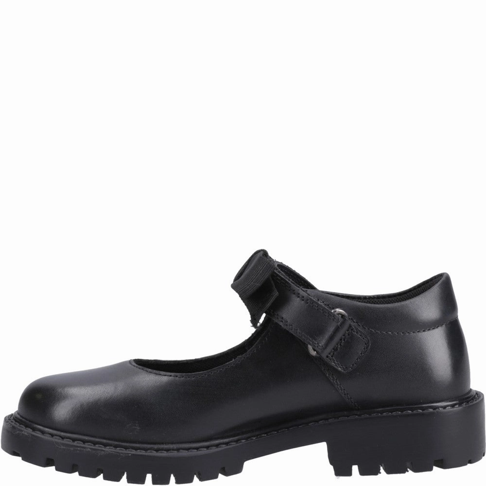 Hush Puppies Astrid Bow Junior School Shoes All Day Push Hike