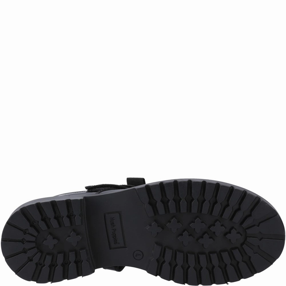 Air Mesh SmoothSurface Hush Puppies Astrid Bow Patent Senior School Shoes