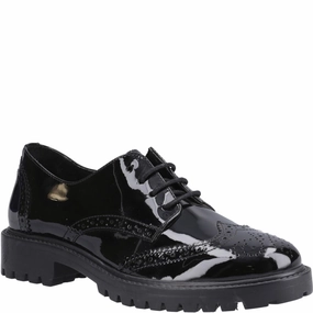 Day Comfort Hush Puppies Athena Patent XL Senior School Shoes