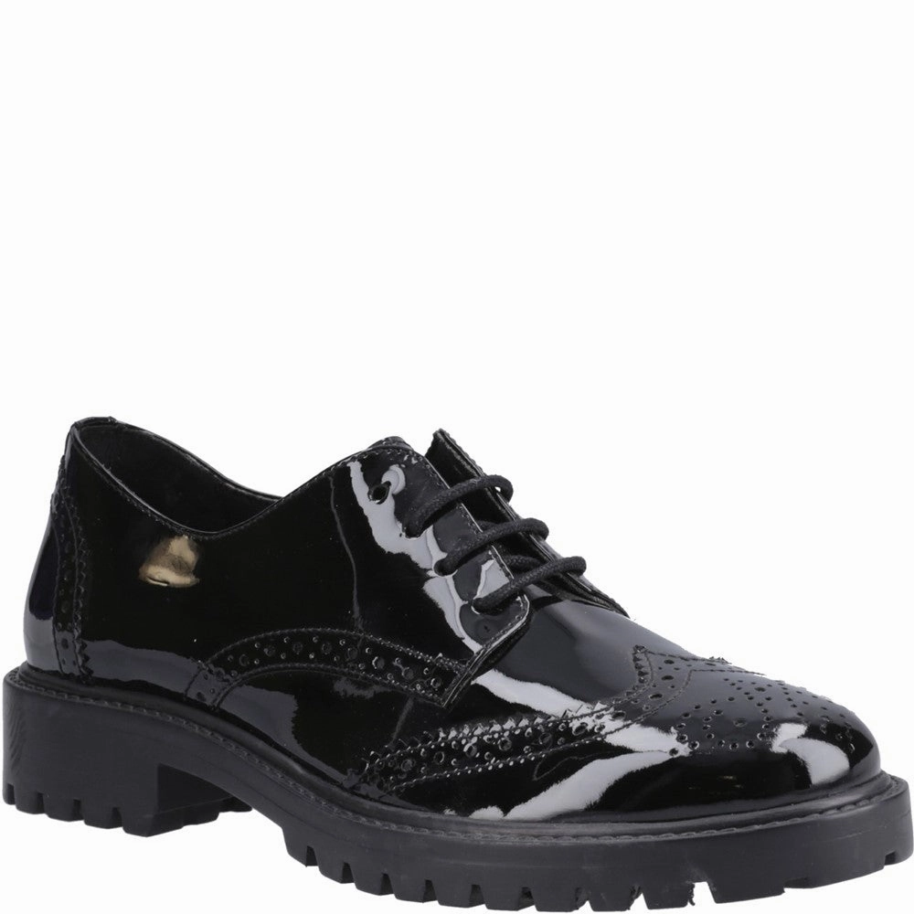 Day Comfort Hush Puppies Athena Patent XL Senior School Shoes