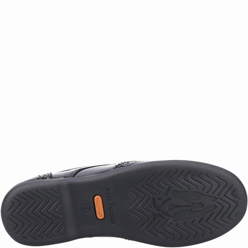 Comfortable Feeling Race day Hush Puppies Bridget Patent Senior School Shoes