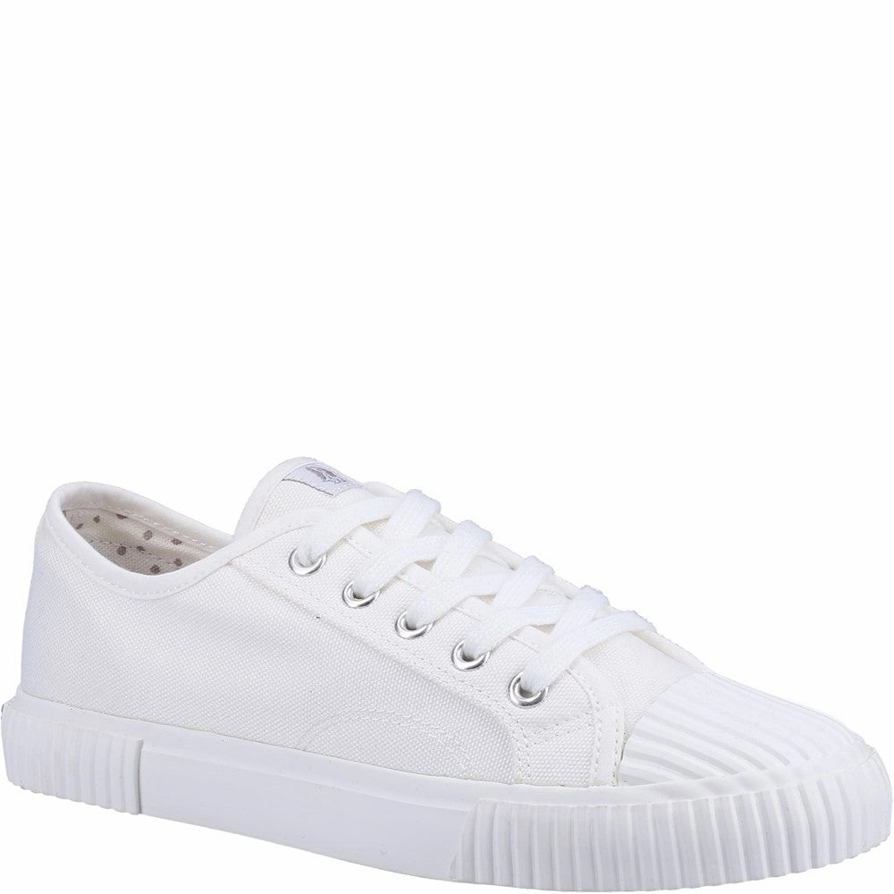 Hush Puppies Brooke Canvas Trainer Clean Finish