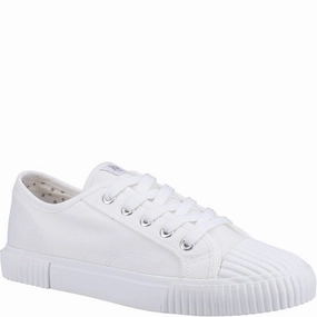 Hush Puppies Brooke Canvas Trainer Clean Finish