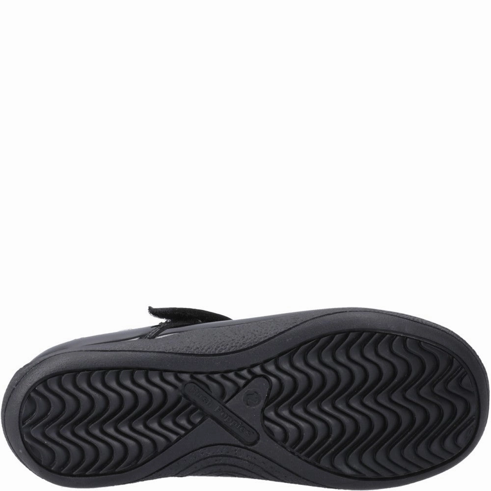 Hush Puppies Caitlin T-Bar Patent Junior School Shoes Fast pace