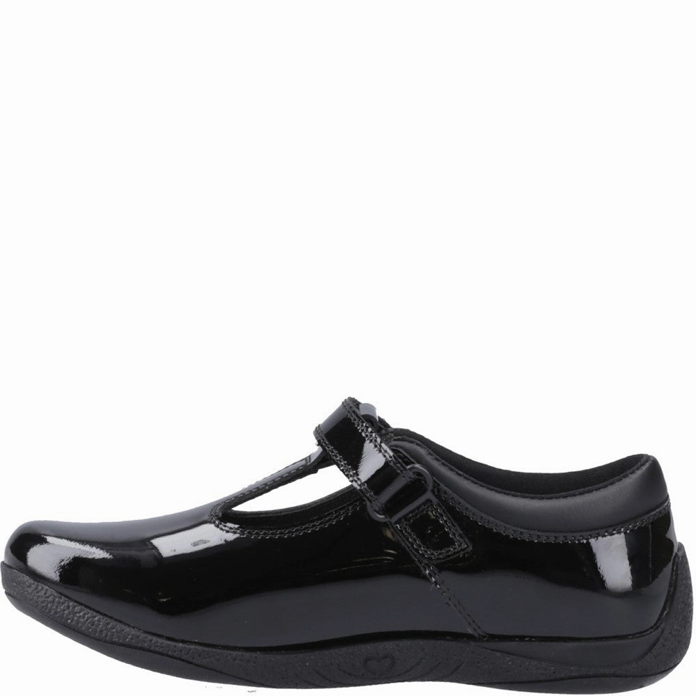 Hush Puppies Caitlin T-Bar Patent Junior School Shoes Walking Comfort Urban Gear