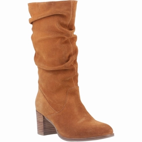 Hush Puppies Cosima Ruched Boot Drop Step Timeless Feel