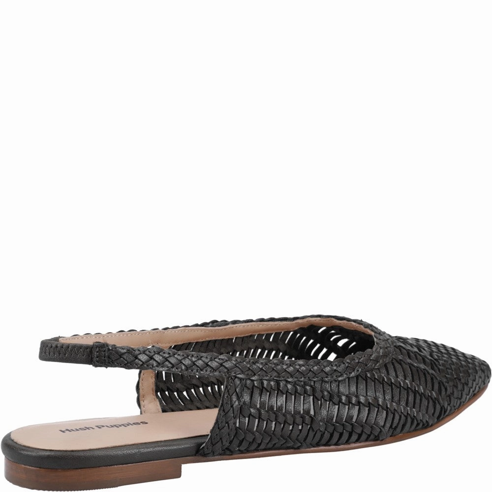 Hush Puppies Dalia Woven Slingback Ballerinas On Track