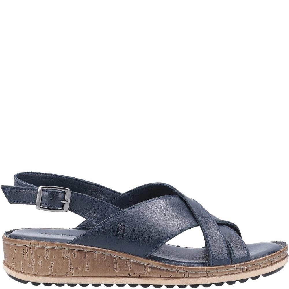 Hush Puppies Elena Cross Over Wedge Sandal Rain Step Premium Walk