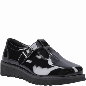 Harbor Hike No Fuss Hush Puppies Florrie T-Bar Patent XL Senior School Shoes