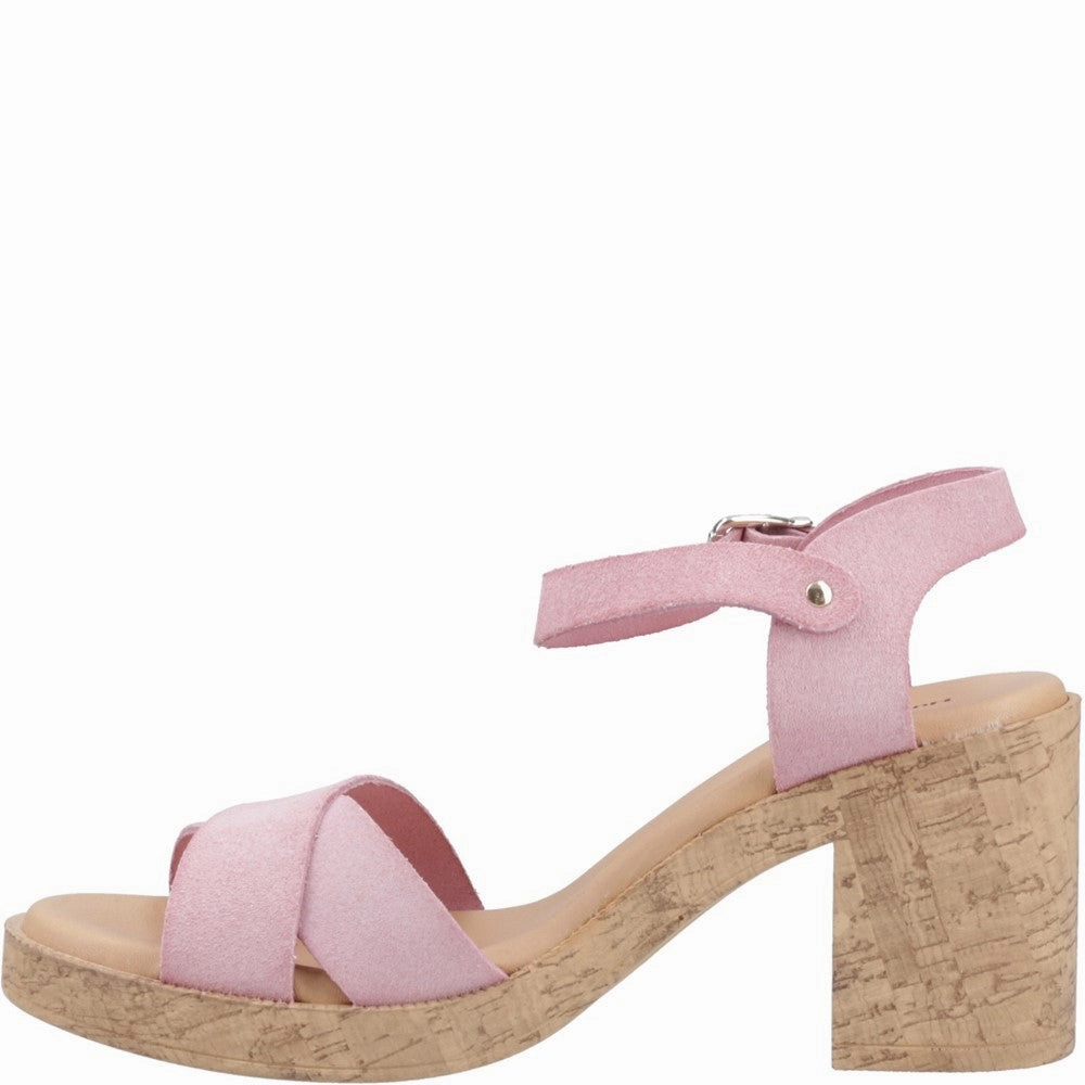 Hush Puppies Georgia Cork Sandals Drill Step SoftSole