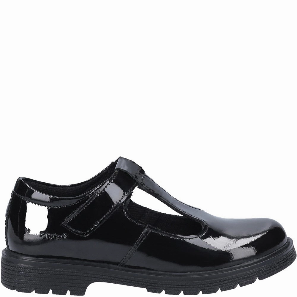 Lake Hike Clean Touch Hush Puppies Gracie Junior Patent School Shoes