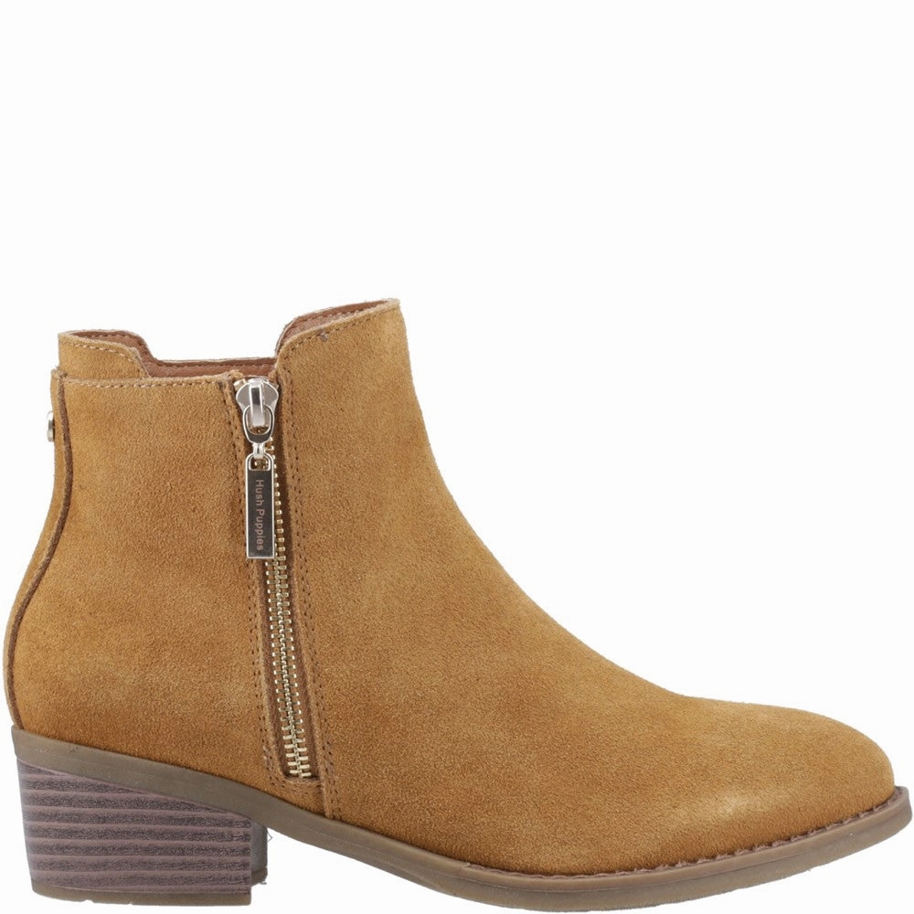 Hush Puppies Ingrid Zip Boot Drill Walk