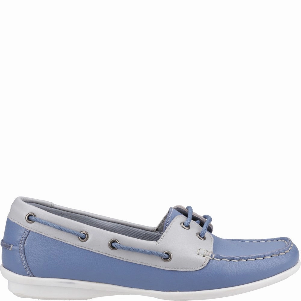 Hush Puppies Irene Boat Shoe Punch Step SyntheticMaterial