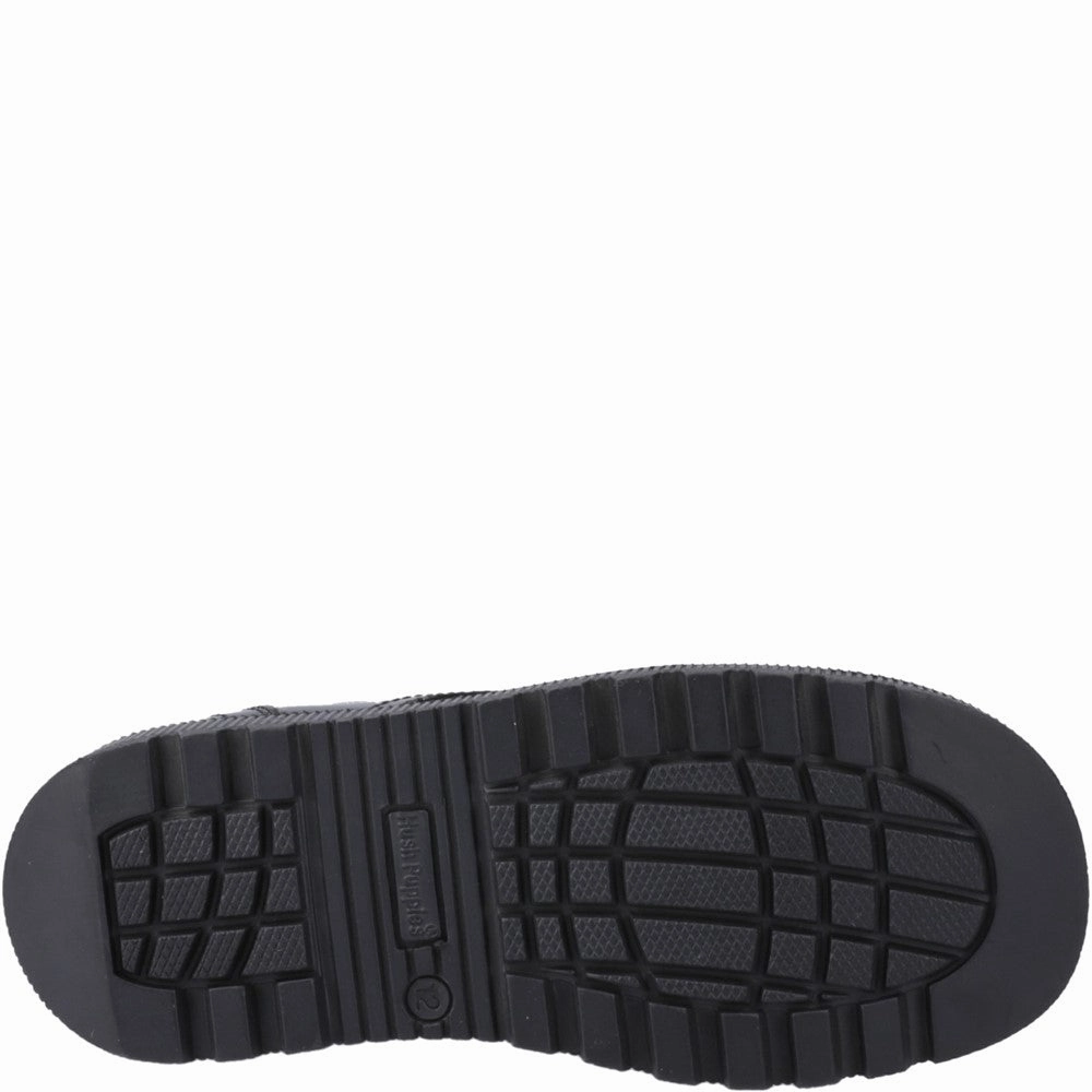 Chill Time Hush Puppies Keeley Lace Up Patent Senior School Shoes