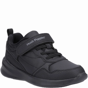 Hush Puppies Marling Bungee Lace Junior School Shoes Feet Ease Long Walk