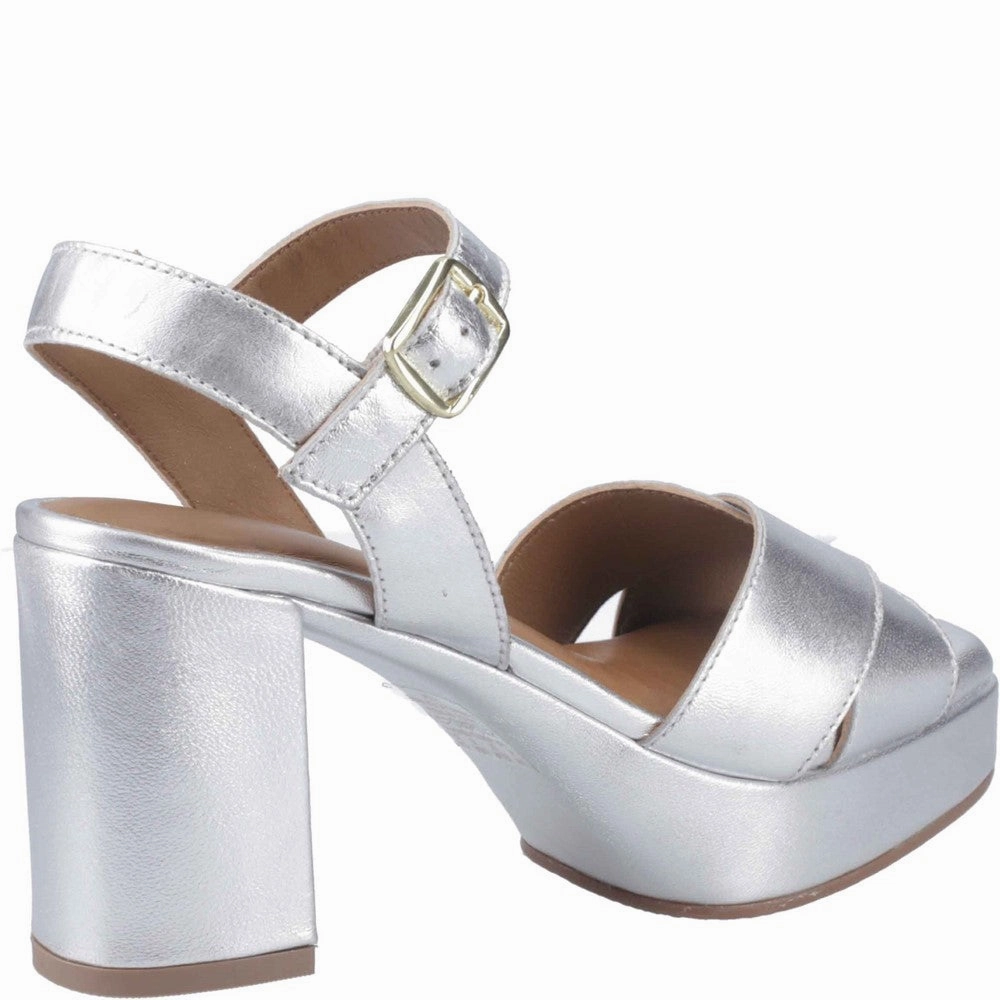 Hush Puppies Ophelia Leather Heels Lace Up Design