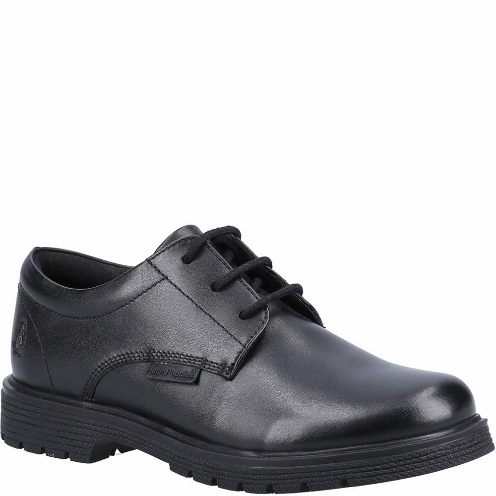 Pull Tab LeatherMaterial Hush Puppies Polly Senior School Shoes