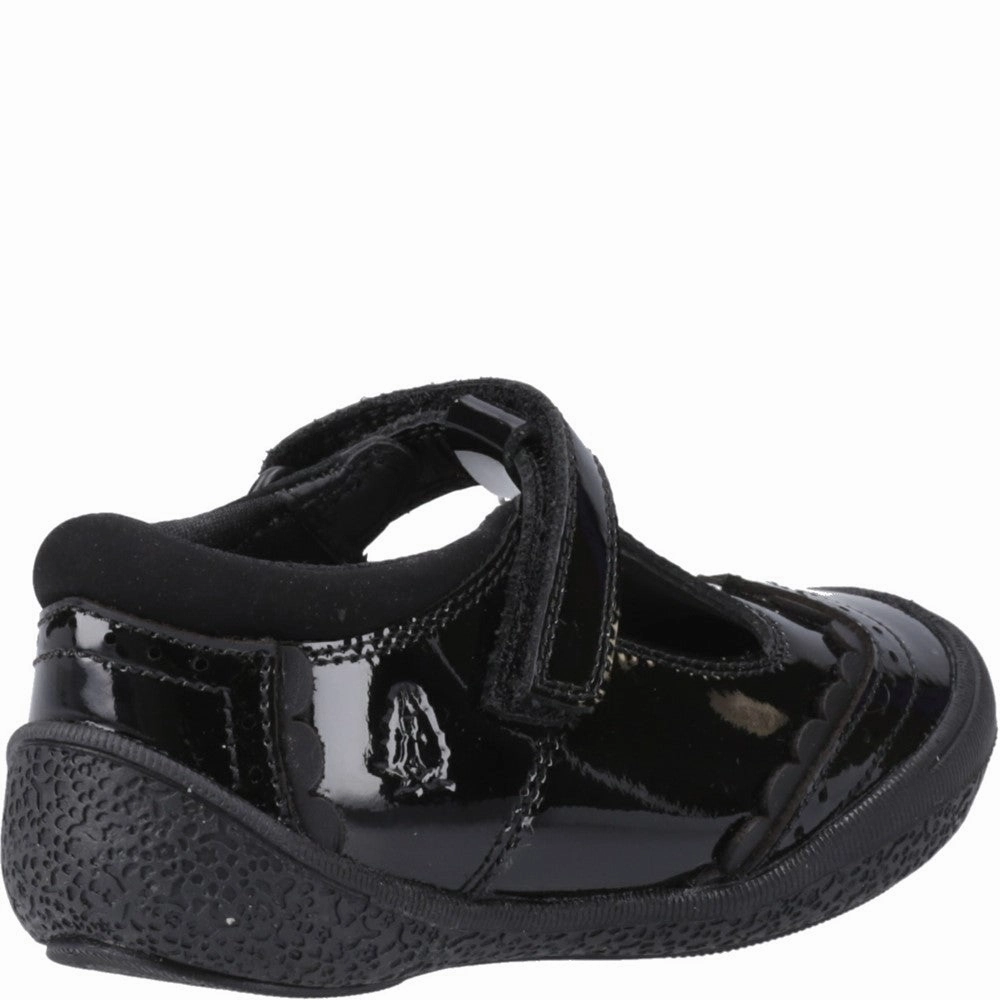 Hush Puppies Rae T-Bar Patent Infant School Shoes Relaxed Vibe